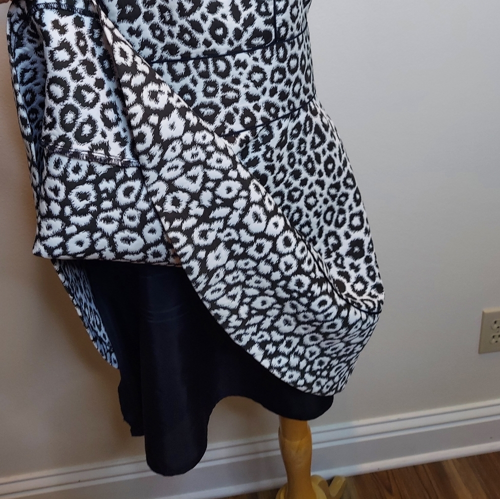 Banana Republic Leopard Print Jacquard Dress Size 8 - Picture 7 of 7